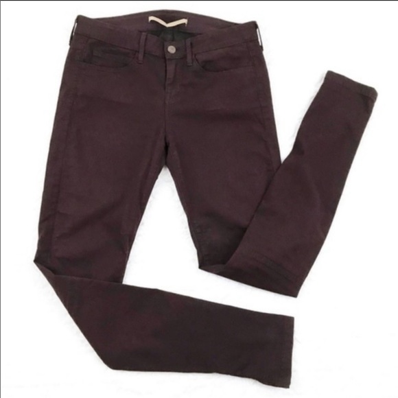 Vince | Zip Leg Skinny Jeans Dark Raisin Jeggings - Picture 4 of 11